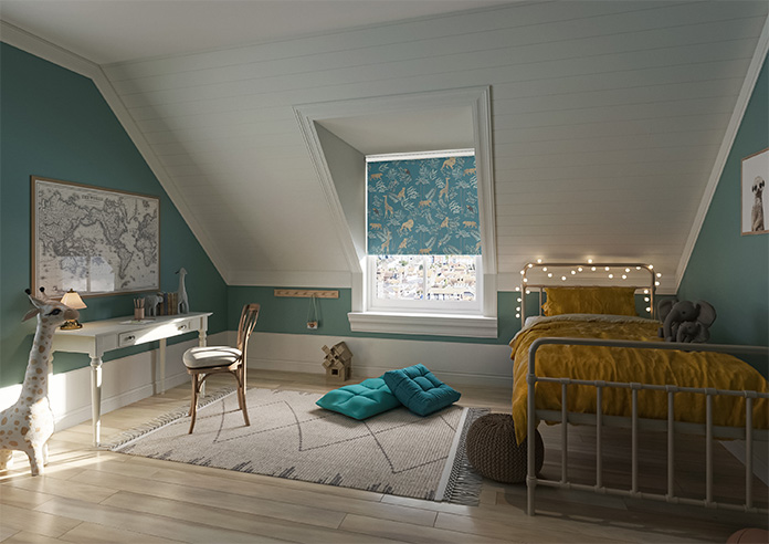 Jungle, Tropics Blue - Roller Blind - Image 7